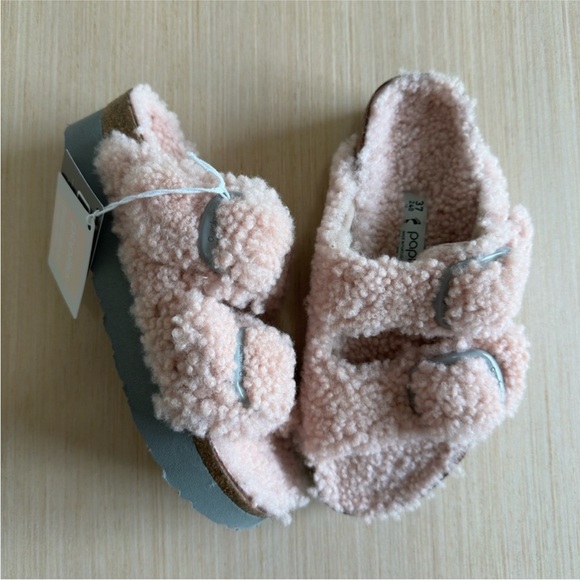 🆕 Papillio Birkenstock Arizona Teddy Sandals Size 37 - Picture 1 of 5